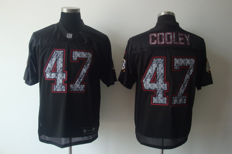 Sideline Black United Washington Commanders #47 Chris Cooley Black Stitched NFL Jersey