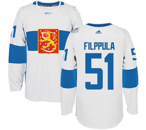 Team Finland #51 Valtteri Filppula White 2016 World Cup Stitched NHL Jersey