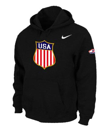 Team USA Hockey Winter Olympics KO Pullover Performance NHL Hoodie Black