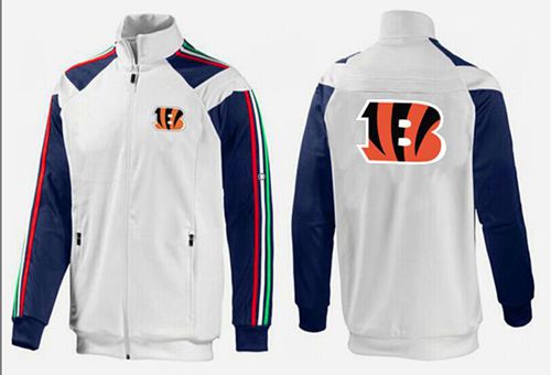 NFL Cincinnati Bengals Team Logo Jacket White_2