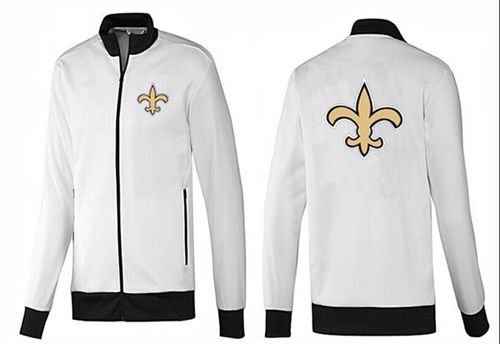 NFL New Orleans Saints Team Logo Jacket White_1