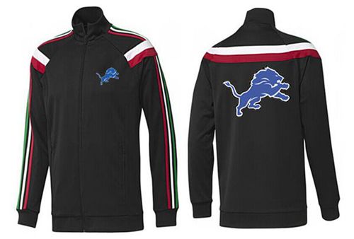 NFL Detroit Lions Team Logo Jacket Black_2