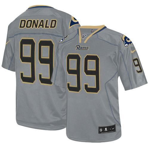 Nike Rams #99 Aaron Donald Lights Out Grey Men's Stitched NFL Elite Jersey