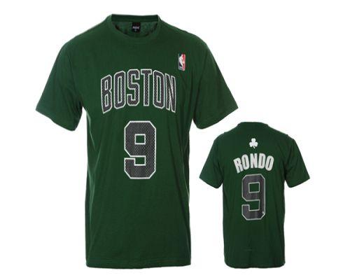 Boston Celtics #9 Rajon Rondo Green NBA T-Shirt