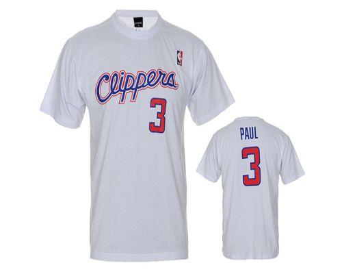 Los Angeles Clippers #3 Chris Paul White NBA T-Shirt