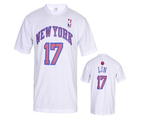 New York Knicks #17 Jeremy Lin White NBA T-Shirt