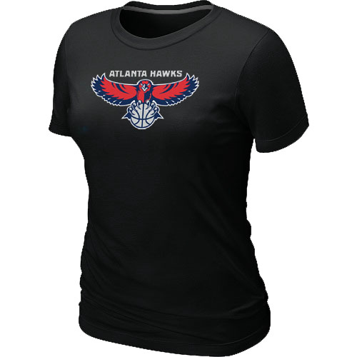 Women's NBA Atlanta Hawks Big & Tall Primary Logo T-Shirt Black