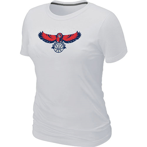 Women's NBA Atlanta Hawks Big & Tall Primary Logo T-Shirt White