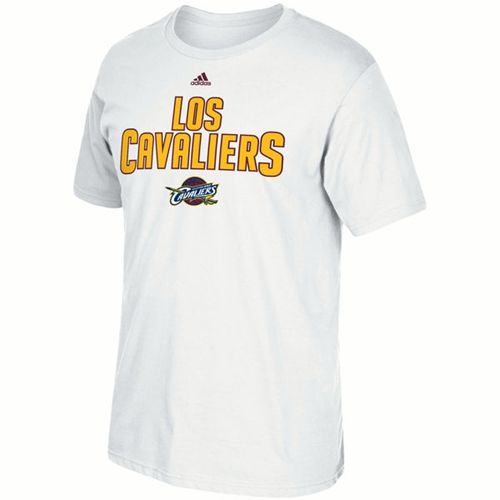 Cleveland Cavaliers Adidas Noches Ene-Be-A T-Shirt White