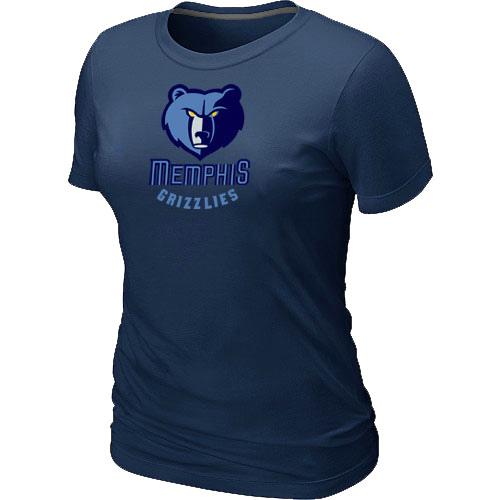 Women's NBA Memphis Grizzlies Big & Tall Primary Logo T-Shirt Dark Blue