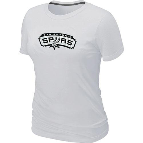 Women's San Antonio Spurs Big & Tall Primary Logo White NBA T-Shirt