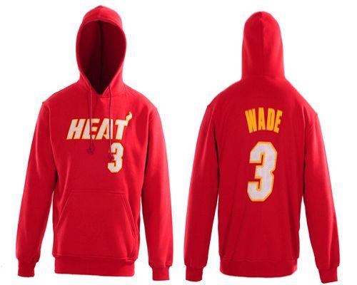 Miami Heat #3 Dwyane Wade Red NBA Hoodie