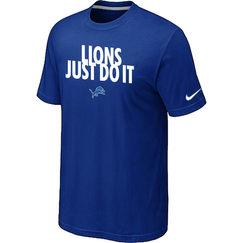 Nike Detroit Lions Just Do It Blue T-Shirt