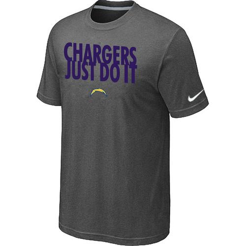 Nike San Diego Chargers Just Do It Dark Grey T-Shirt