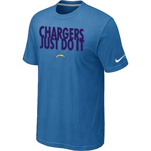 Nike San Diego Chargers Just Do It light Blue T-Shirt