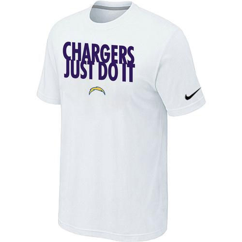 Nike San Diego Chargers Just Do It White T-Shirt