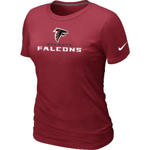 Women's Nike Atlanta Falcons Authentic Logo T-Shirt Red