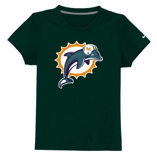 Miami Dolphins Sideline Legend Authentic Logo Youth T-Shirt Dark Green