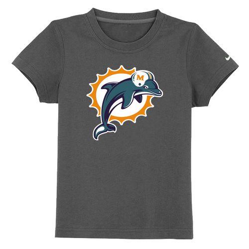 Miami Dolphins Sideline Legend Authentic Logo Youth T-Shirt Dark Grey