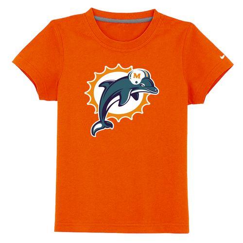 Miami Dolphins Sideline Legend Authentic Logo Youth T-Shirt Orange