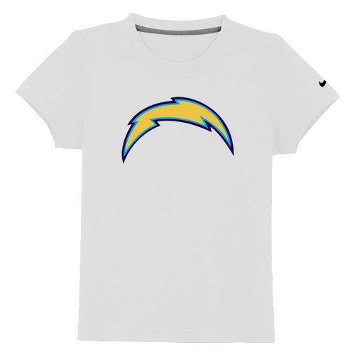 Los Angeles Chargers Sideline Legend Authentic Logo Youth T-Shirt White