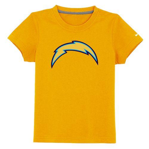 Los Angeles Chargers Sideline Legend Authentic Logo Youth T-Shirt Yellow