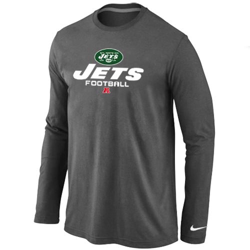 Nike New York Jets Critical Victory Long Sleeve T-Shirt Dark Grey