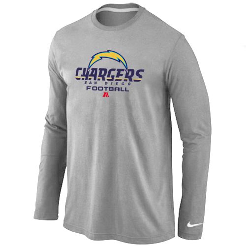 Nike Los Angeles Chargers Critical Victory Long Sleeve T-Shirt Grey