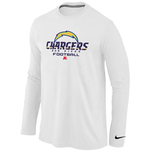 Nike Los Angeles Chargers Critical Victory Long Sleeve T-Shirt White