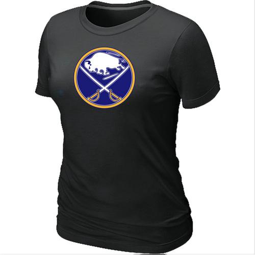 Women's Buffalo Sabres Big & Tall Logo Black NHL T-Shirt