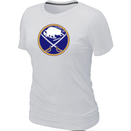 Women's Buffalo Sabres Big & Tall Logo White NHL T-Shirt