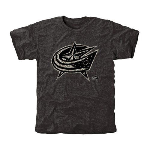 Men's Columbus Blue Jackets Black Rink Warrior T-Shirt