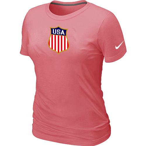 Women's Nike Team USA Hockey Winter Olympics KO Collection Locker Room T-Shirt Pink