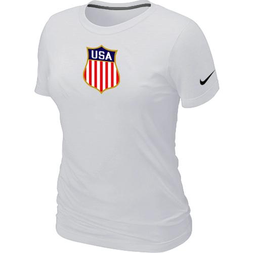 Women's Nike Team USA Hockey Winter Olympics KO Collection Locker Room T-Shirt White