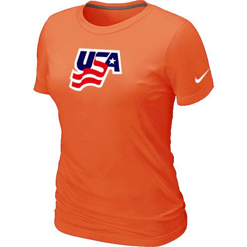 Women's Nike USA Graphic Legend Performance Collection Locker Room T-Shirt Orange