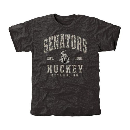 Men's Ottawa Senators Black Camo Stack T-Shirt