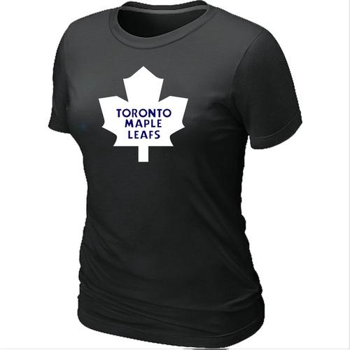 Women's Toronto Maple Leafs Big & Tall Logo Black NHL T-Shirt