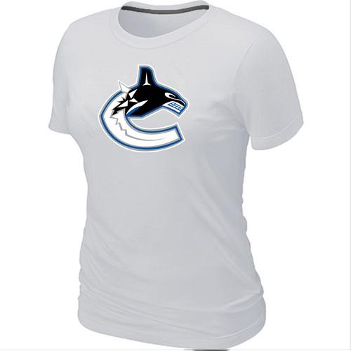 Women's Vancouver Canucks Big & Tall Logo White NHL T-Shirt