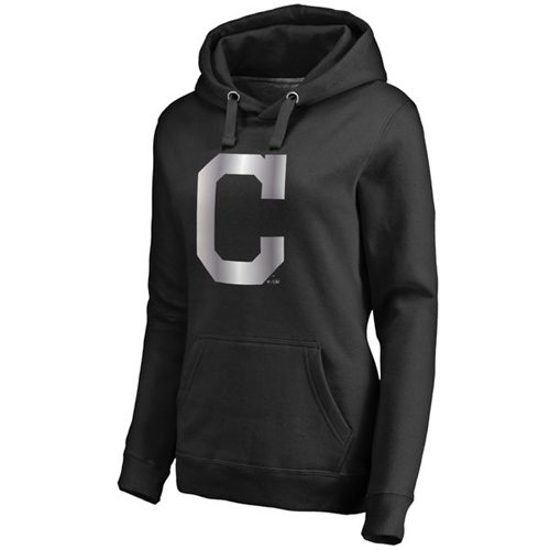 Women's Cleveland Guardians Platinum Collection Pullover Hoodie Black