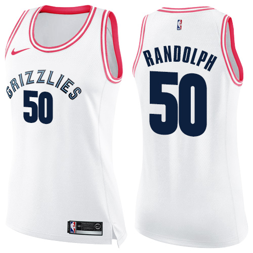 Nike Grizzlies #50 Zach Randolph White/Pink Women's NBA Swingman Fashion Jersey