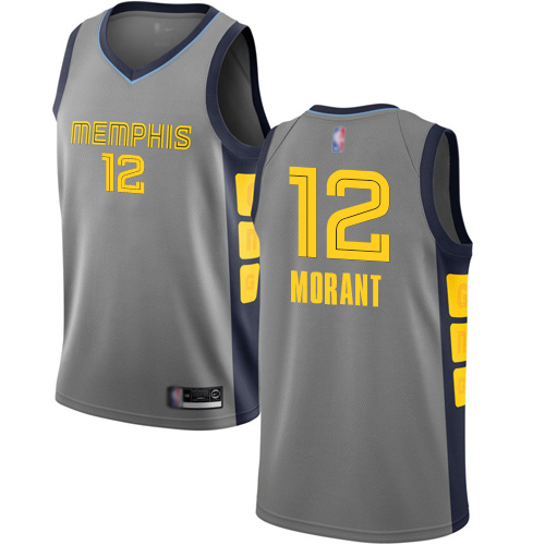 Nike Grizzlies #12 Ja Morant Gray Women's NBA Swingman City Edition 2018/19 Jersey