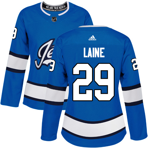 Adidas Jets #29 Patrik Laine Blue Alternate Authentic Women's Stitched NHL Jersey