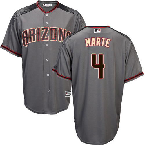 Diamondbacks #4 Ketel Marte Gray Road Stitched Youth MLB Jersey