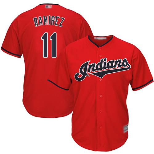 Guardians #11 Jose Ramirez Red Stitched Youth MLB Jersey