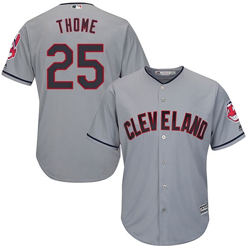 Guardians #25 Jim Thome Grey Road Stitched Youth MLB Jersey