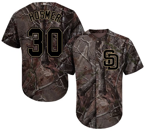 Padres #30 Eric Hosmer Camo Realtree Collection Cool Base Stitched Youth MLB Jersey