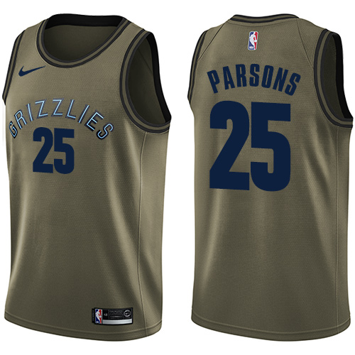 Nike Grizzlies #25 Chandler Parsons Green Salute to Service Youth NBA Swingman Jersey