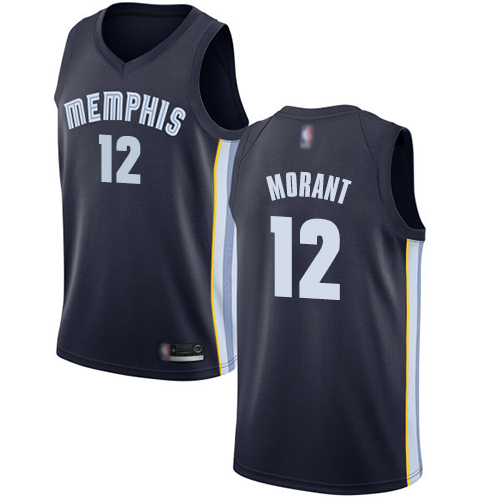 Nike Grizzlies #12 Ja Morant Navy Blue Youth NBA Swingman Icon Edition Jersey