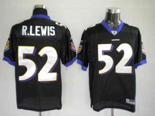 Ravens #52 R.Lewis Black Stitched Youth NFL Jersey