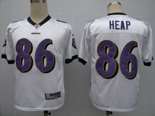 Ravens #86 Todd Heap White Stitched Youth NFL Jersey